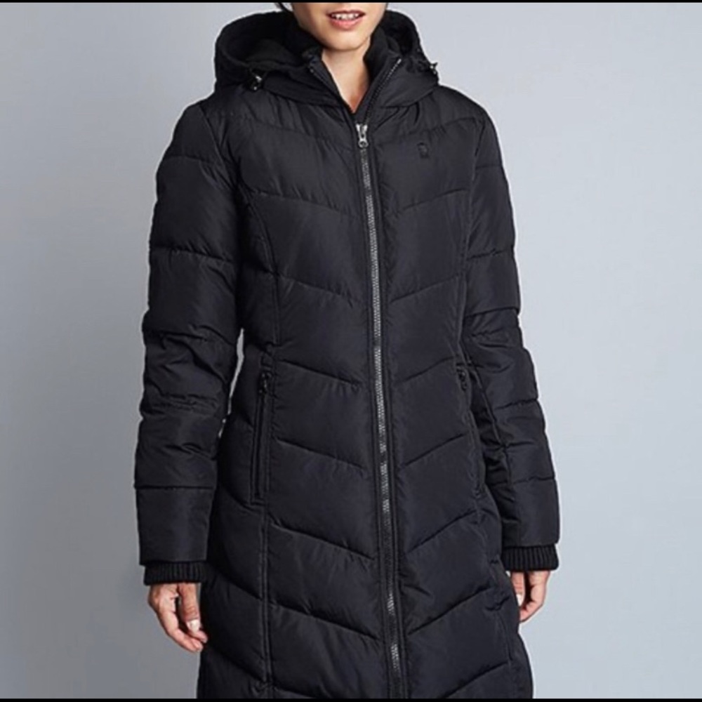 Brooklyn Industries Fjord down puffer coat black hooded